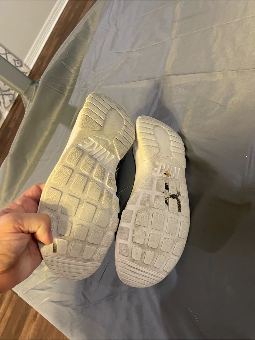 Nike Grey  and White Women’s Sport Sandals